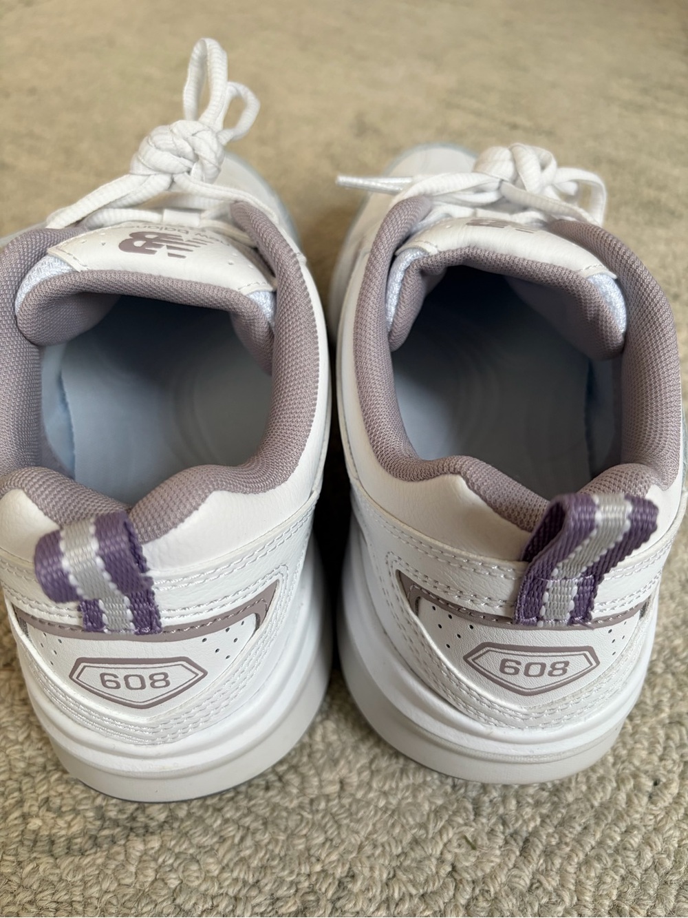 New Balance 608 White Purple Walking Sneakers Wide Comfort Shoes Women’s 8 - Picture 12 of 13